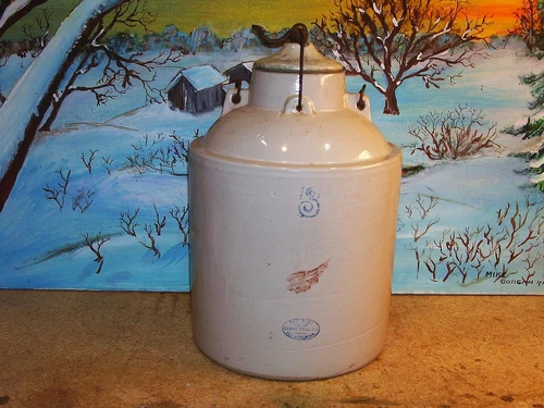 ANTIQUE RED WING UNION STONEWARE PICKLE JAR ~ APPLESAUCE JAR   SELDOM SEEN CROCK