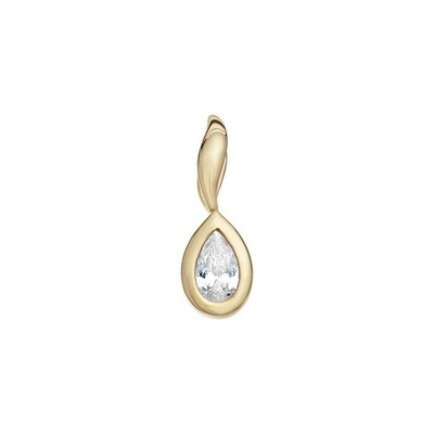 Tropfen 9 kt Gelbgold Anhänger gepunzt British Made alle Kettenlängen