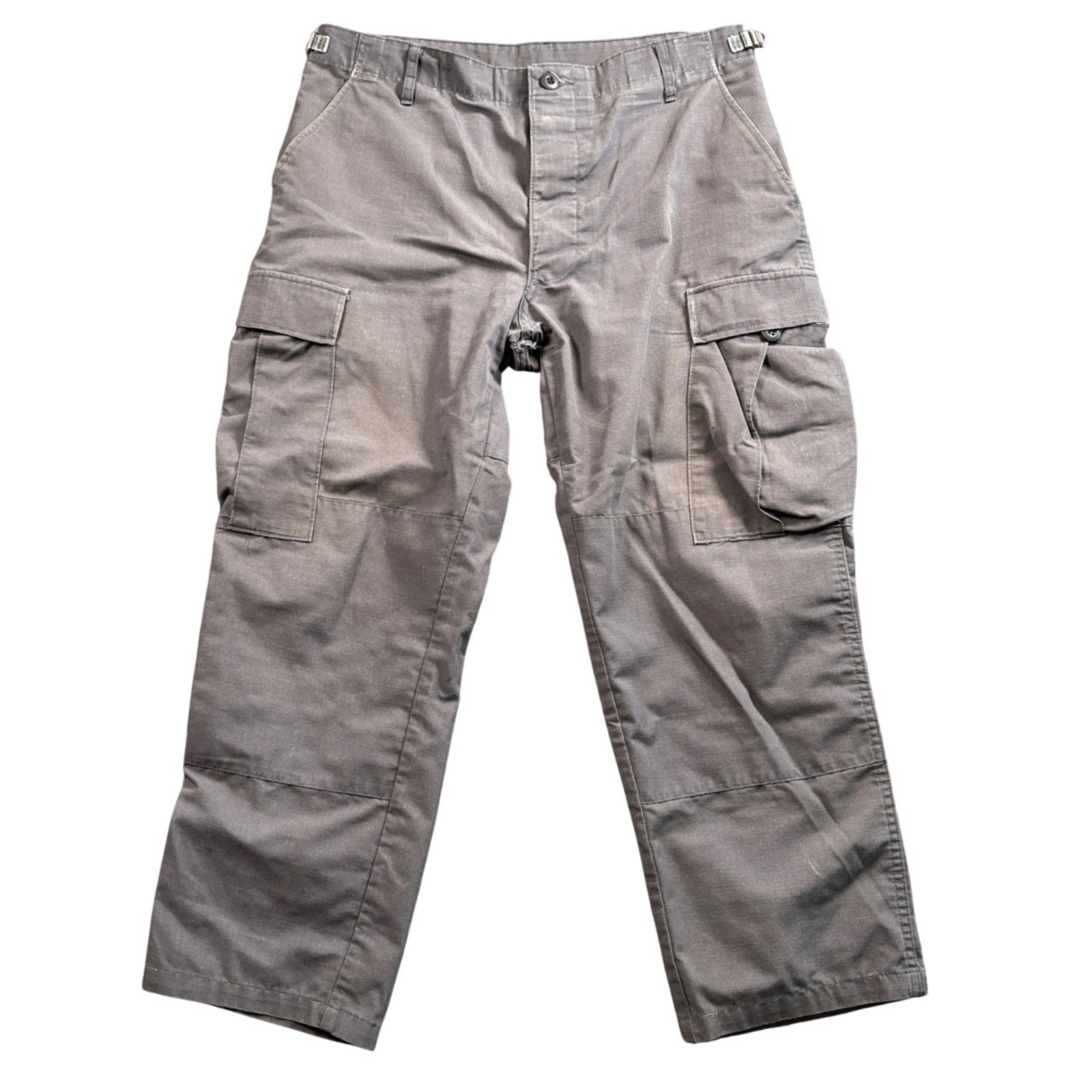 Gorpcore Tactical Mens 34x26 (Tag M/S) Cargo Pants Gray Ripstop Utility Workwear