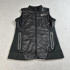 Nike Golf Vest Woman Small Black Quilted Insu...