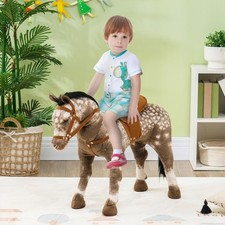 Ride on Horse with Neighing Sound, Saddle for Ages 3-8