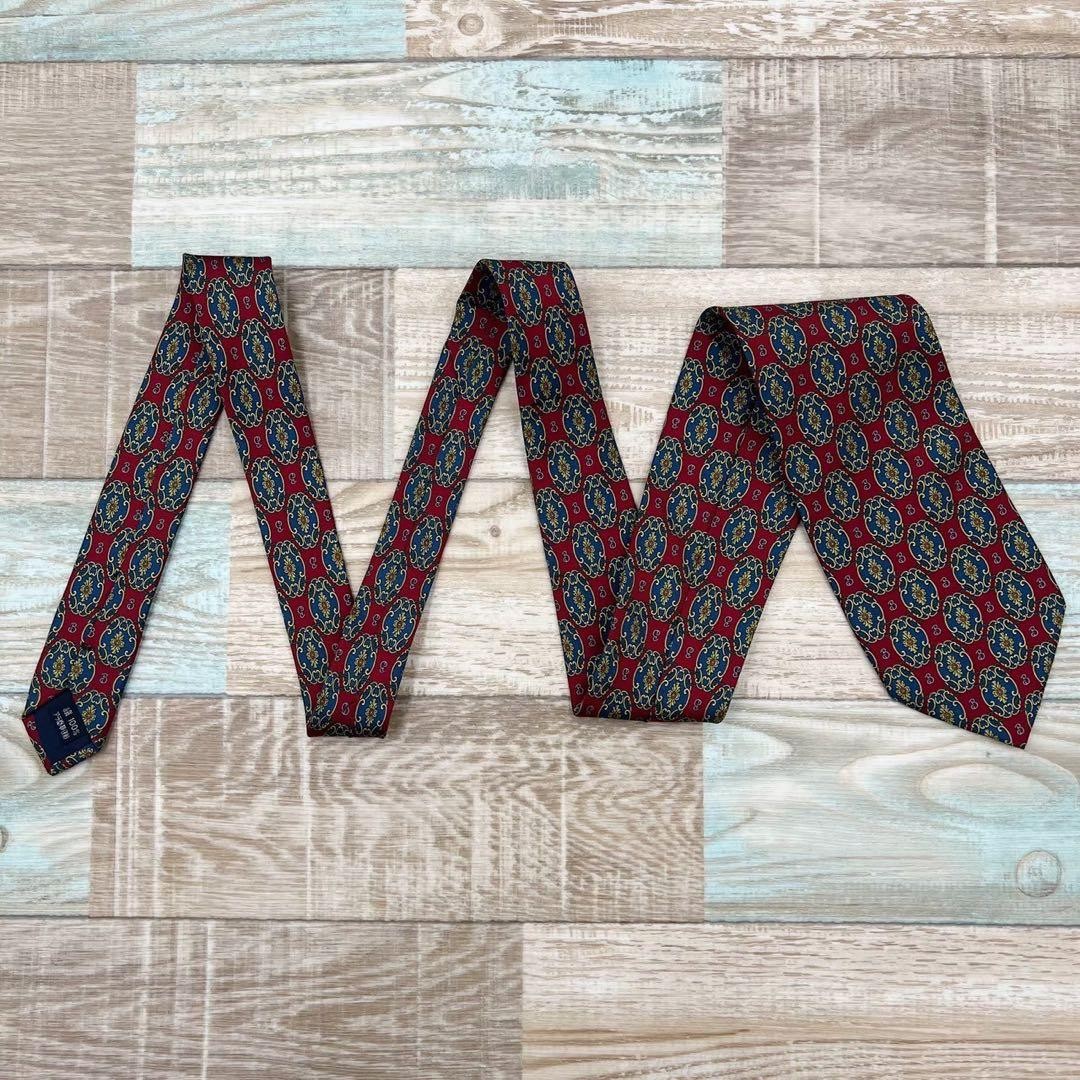 Burberry Patterned Red Tie, Silk - image 8