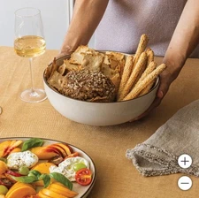 over&back Options, 2-piece Stoneware Platter & Bowl Serving Set | Choose Color