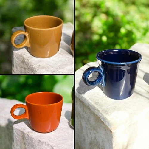 Fiestaware Fiesta Tom Jerry Yellow Coffee Mug Ring Circle Handle Homer Laughlin