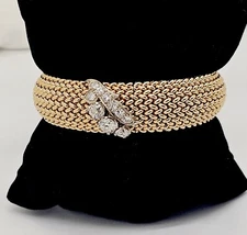 WOMENS LUXURY CONCORD 14K SOLID GOLD 2CT.DIAMOND CONCEAL FACE WRISTWATCH,RUNS