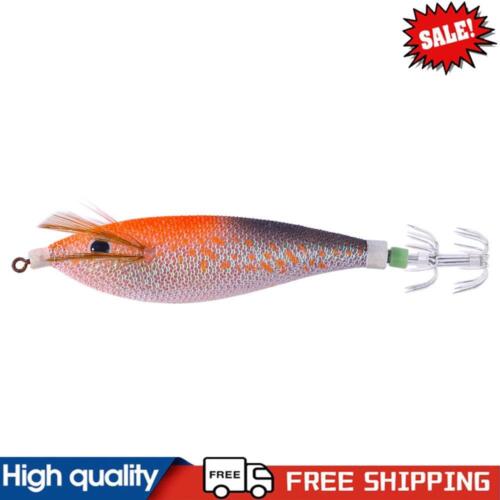 Glowing Squid Hooks 11CM/13.4G Artificial Squid Trolling Lure(Orange Black) ~G