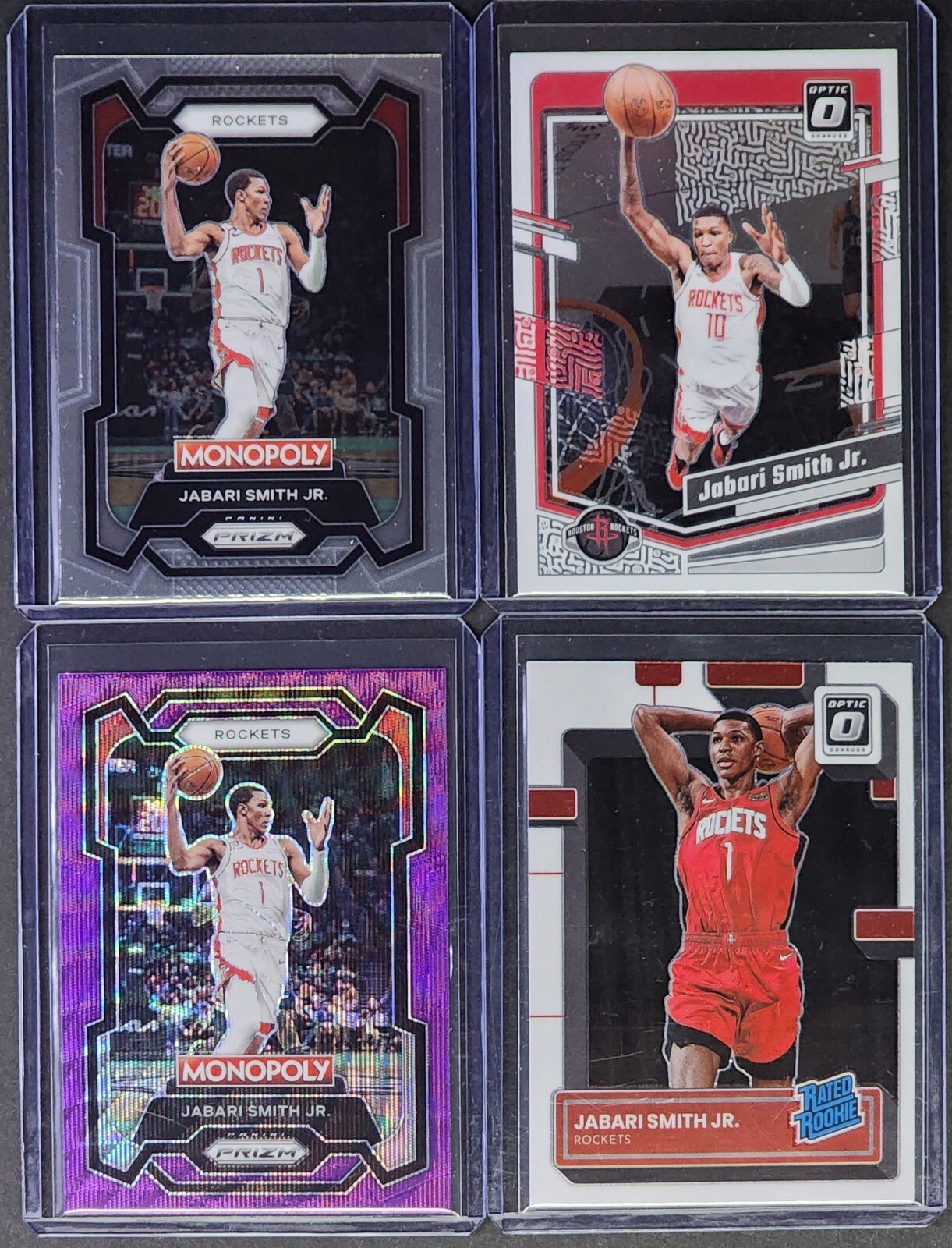 $5 4-Card Lot ⭐️ JABARI SMITH JR ⭐️ Optic RC/Prizm Monopoly - Purple Wave
