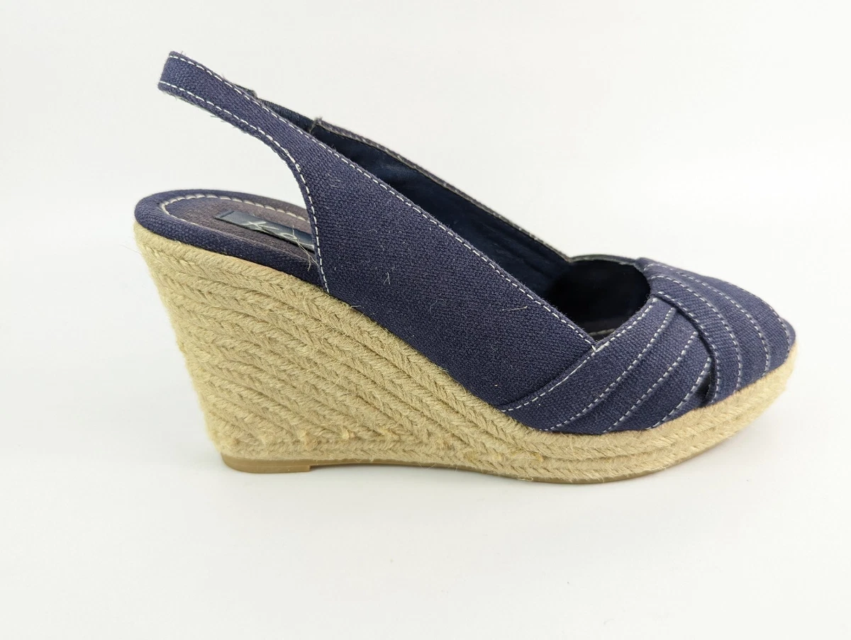 Navy espadrille wedges uk sale