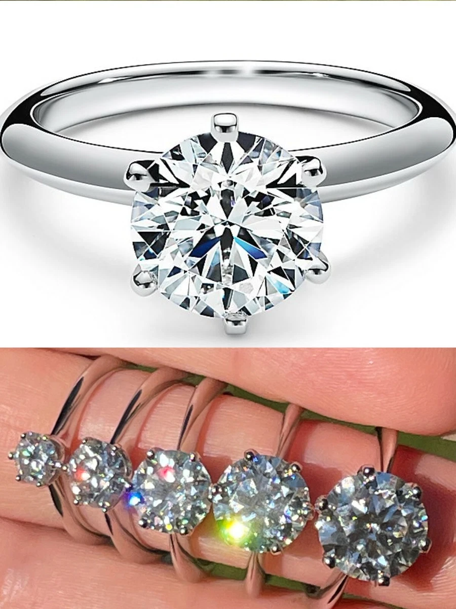 Anillo De Compromiso Con Diamante De MOISSANITE REAL De 0 5 4