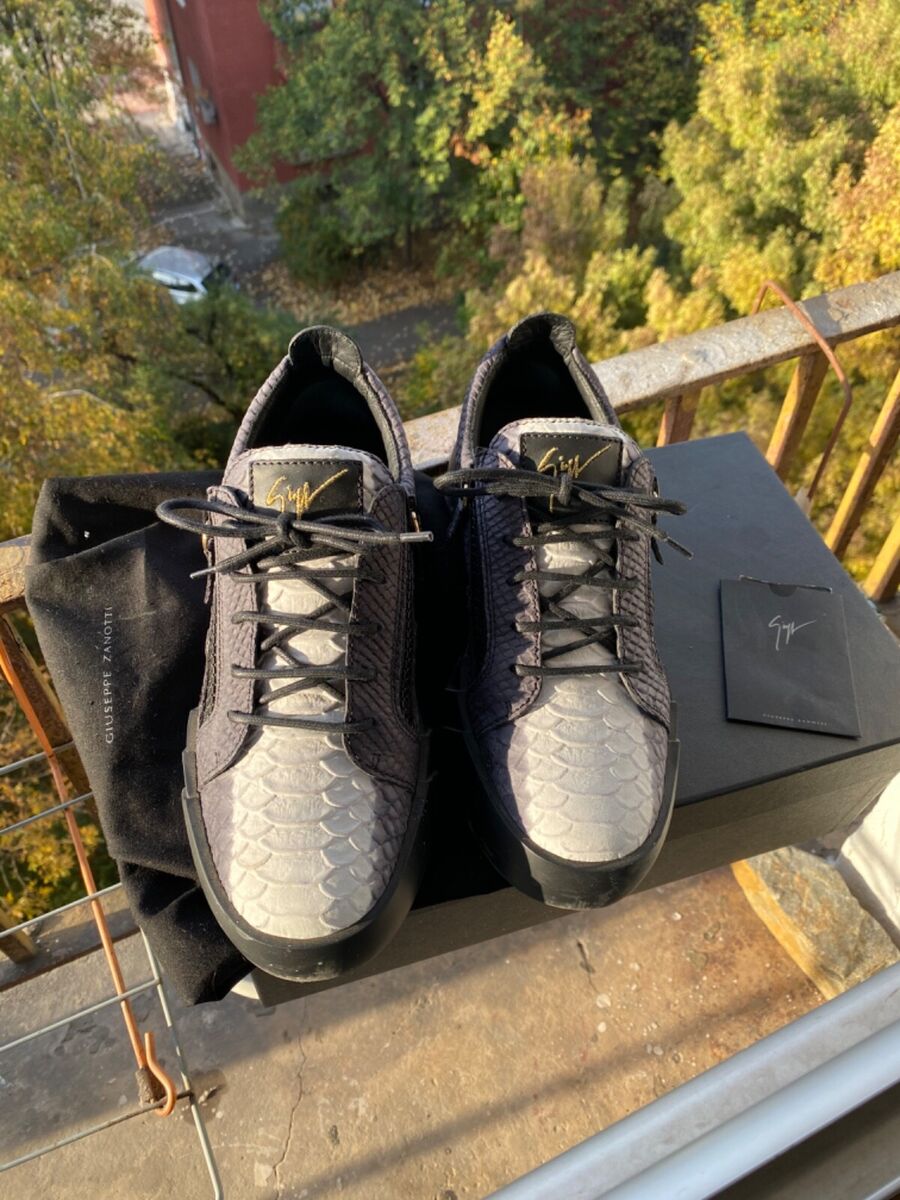 Giuseppe Zanotti Frankie python-embossed leather sneakers | eBay Giuseppe Zanotti Frankie python-embossed leather sneakers | eBay