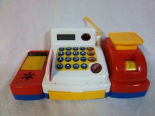 Grocery Store Pretend Play Cash Register w/credit Card Scale Light Up 13x7"