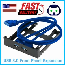 USB 3.0 Front Panel 3.5" Expansion Bay to 20-Pin MoBo Bracket Cable (2-Port)