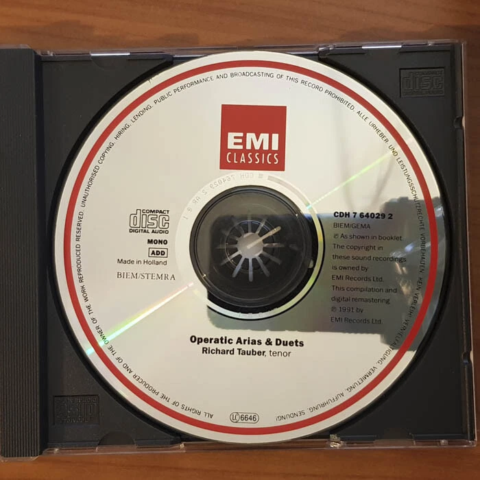 RICHARD TAUBER Opernarien & Duetten  VG+/VG+(CD) - Bild 3 von 4