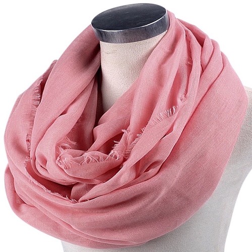 Rose Pink Mobius Infinity Scarf Snood Circular Tube Shawl Stole Pashmina **NEW** - Picture 7 of 10