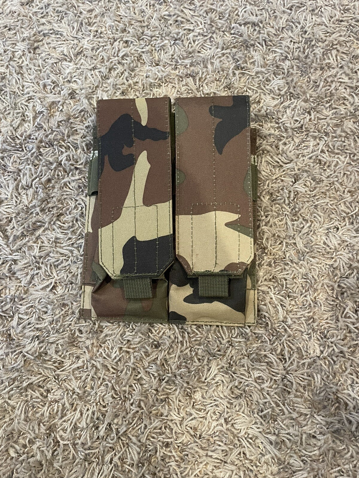 airsoft Double magazine pouch Woodland Camo- MOLLE-image