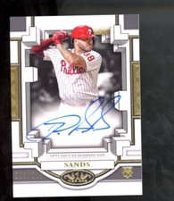 2023 Topps Tier One Break Out Auto /299 Donny Sands #BOA-DS Rookie Auto RC