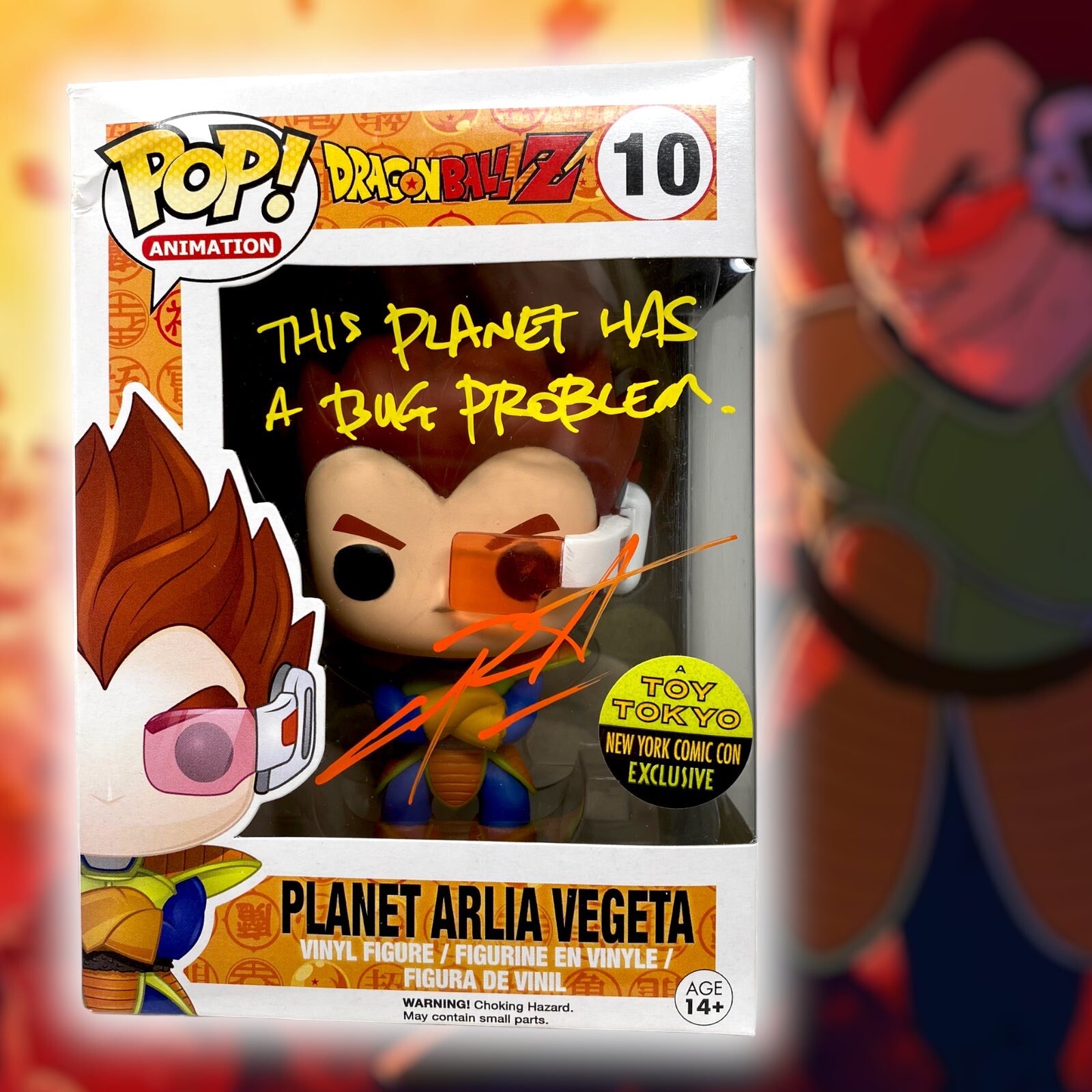 Funko Pop! Anime: Dragonball Z - Planet Arlia Vegeta 100% Authentic Chris Sabat