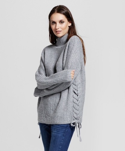 NWT Mossimo Gray Turtleneck Ribbed 
