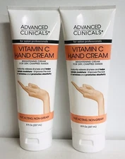 2-Pack Advanced Clinicals ~ Vitamin C Hand Cream 8 fl oz Each