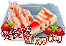 Eiswagen Aufkleber Erdbeere K&auml;sekuchen Whippy Tablett Decal (Gr&ouml;&szlig;e w&auml;hlbar)