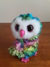 Ty Beanie Boos Owen The Multi Color Rainbow Owl 1st Version 6/" Retired 2017 for sale online