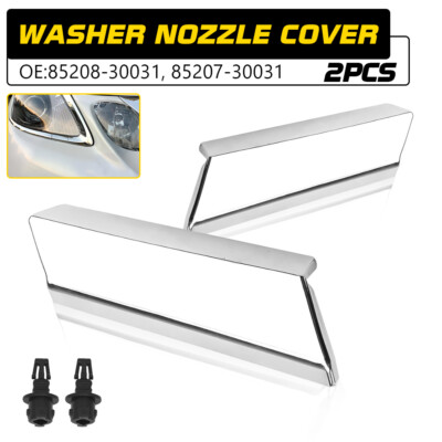 Headlight Washer Nozzle Cover Chrome Right+Left For 2006-2011 LEXUS GS300 GS350