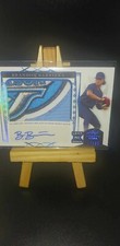 BRANDON BLUE JAYS 2022 Leaf Trinity Platinum Foil XRC Patch Auto 17/25 Blue Jays