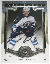 JACOB TROUBA SIGNED 15-16 UPPER DECK ARTIFACTS WINNIPEG JETS CARD AUTOGRAPH AUTO