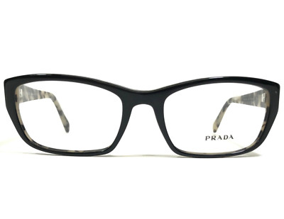 PRADA Eyeglasses Frames VPR 18O ROK-1O1 Black Gray Tortoise Cat Eye 54-18-135