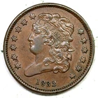 Photo of a 1832-P Half Cent from an eBay listing that sold on Feb 13, 2026