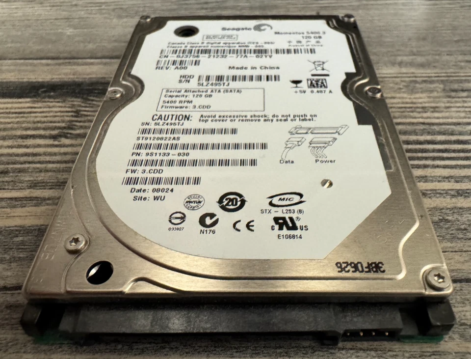 Seagate ST9120822AS 3.ALC WU 120gb Sata 2.5" - Image 4 of 4