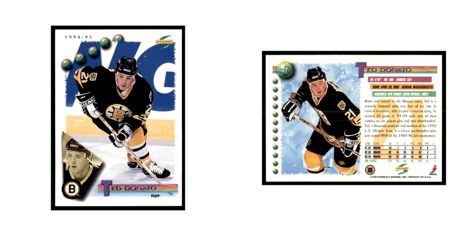 Ted Donato 1994 Score #27 Hockey Cards Hockey Card NM - Image 3 of 3