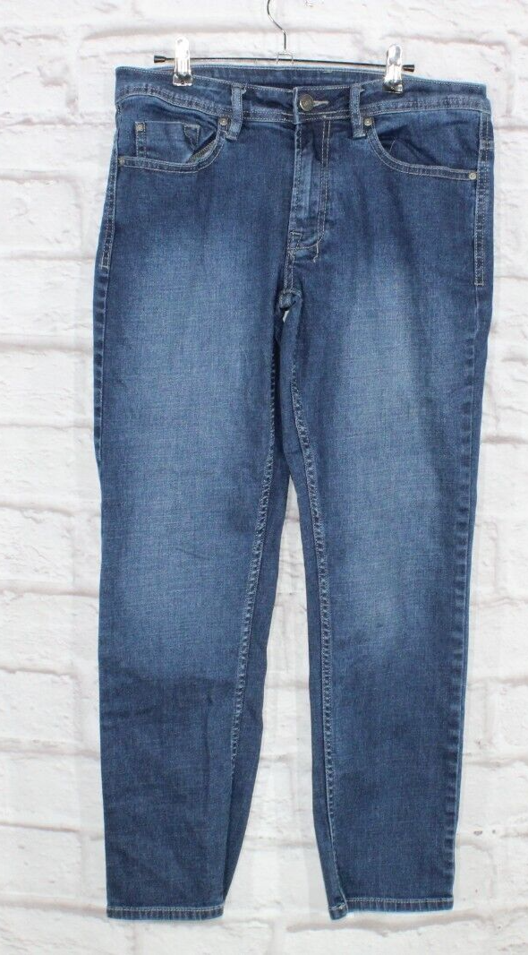 Buffalo JacksonX Mens Cotton Straight Stretch Denim Blue Jeans Size 32 eBay