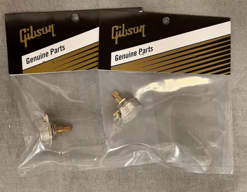 Gibson PPAT-510 500K Ohm Audio Taper Potentiometer Short Shaft (2)