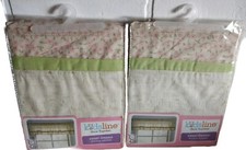 Lot of 2 New Kidsline Sweet Dreams Window Valance 60" x 14" Pink Green Floral