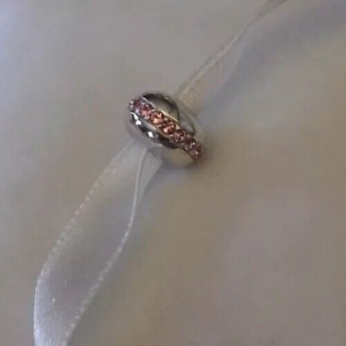 Authentic Chamilia Bead Wink Light Rose Swarovski Crystals RETIRED 2083-0243 - Picture 1 of 7