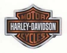 Harley Davidson Chrome BAR and SHIELD Sticker OEM Part HAR434  3.75 Inches 