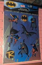 Vintage Hallmark Stickers Batman And Robin 2 Sheets New In Pack Clear Back