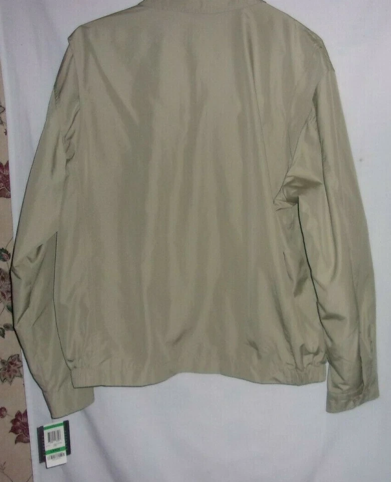 Chaqueta cortavientos TASSO ELBA para hombre tostada cremallera completa repelente al agua golf talla L NUEVA Foto 4 de 4