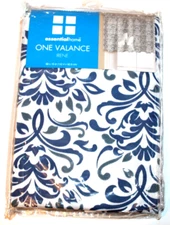 Essential Home One Valance Irene Blue - 60 x 16 in.