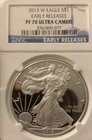 2013 W  Proof American Silver Eagle NGC PF70 - Early Releases ultra cameo