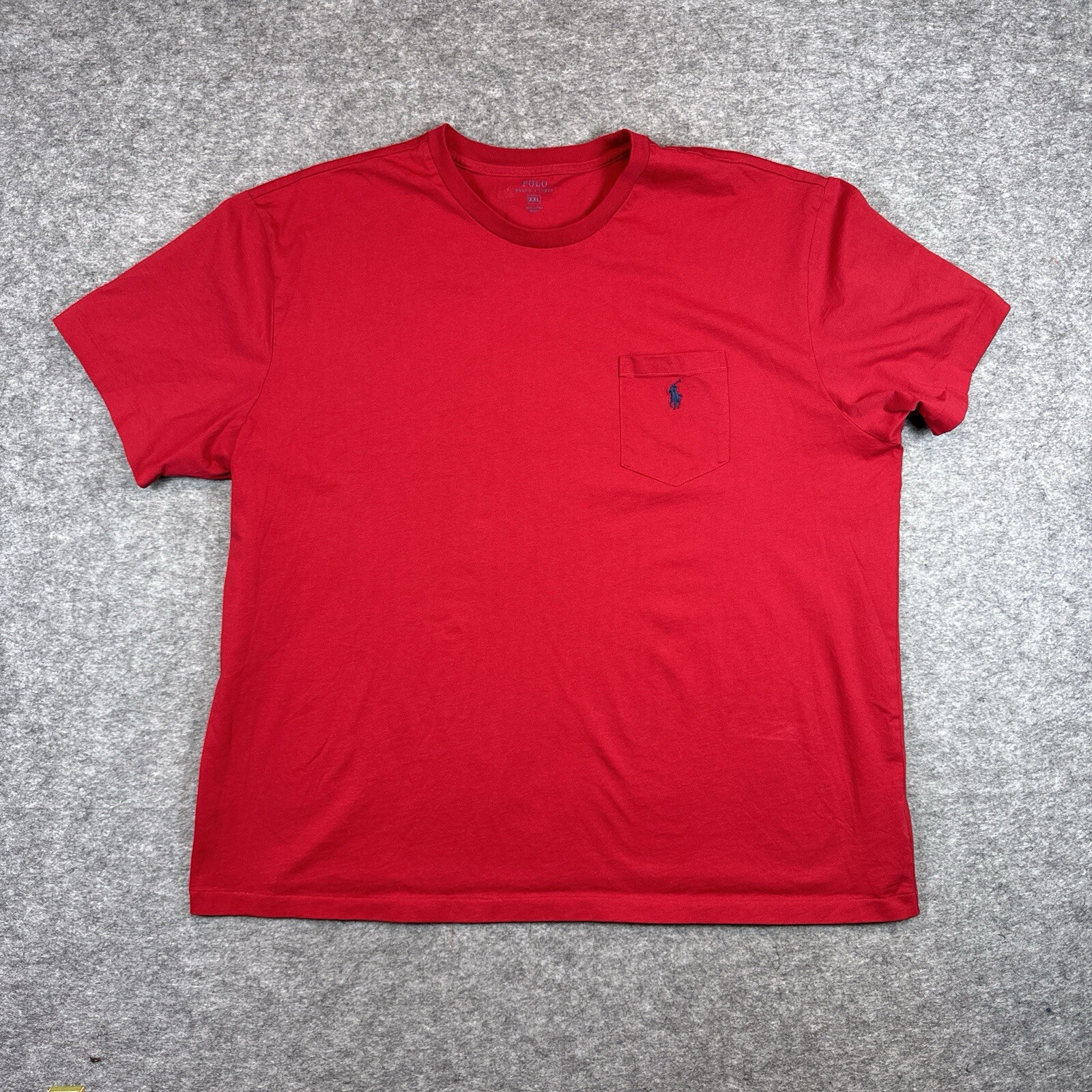 Polo Ralph Lauren T Shirt 2XL XXL Rosso Blu Pony Girocollo Maglietta Manica Corta