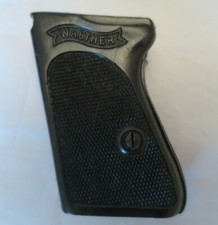 PPK 1 Piece Black Walther Grips with spring insert
