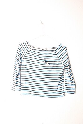 Select Damen gestreiftes geripptes Top - blau - Größe 12 - neu mit Etikett (B7)