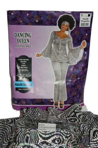 Disco Dancing Queen Costume- Size Woman S - 3 pieces pants, top and head scarf! - Picture 3 of 3