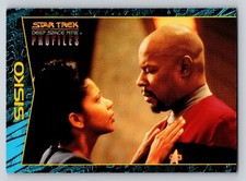 Trade Card Sky Box 1997 Star Trek Deep Space Nine Profiles #08 Benjamin Sisko