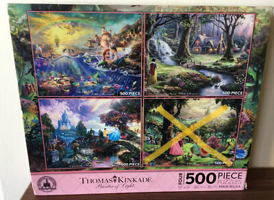Thomas Kinkade Disney Parks Princesses 3-in-1 500 Piece Jigsaw