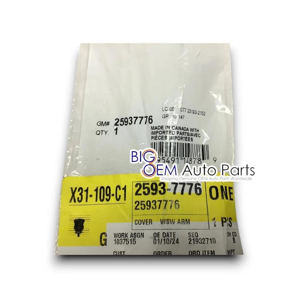 Cubierta del brazo del limpiaparabrisas de ventana trasera 10-16 Cadillac SRX 10-14 CTS Wagon OEM 25937776 Foto 4 de 4