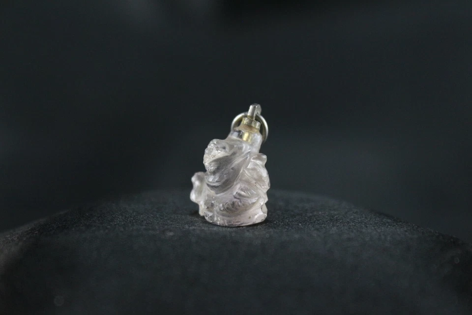 Estatua de Ganesha transparente natural | Estatuilla de piedras preciosas talladas a mano, dios hindú Foto 4 de 4