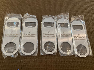 Lot 5 Mini STRONGBOW Hard Apple Cider Stainless 3 1/2'' Speed Bottle Openers New